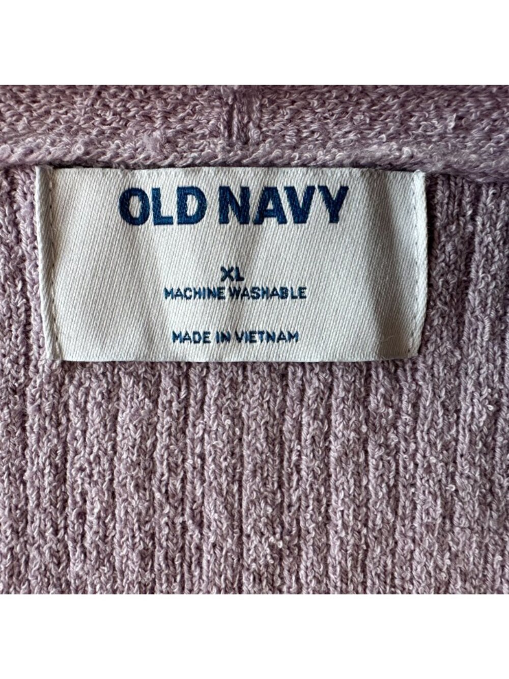 NEW Old Navy Womens XL Sweater Textured Knit Purple Button Cardigan V-Neck - Picture 8 of 9